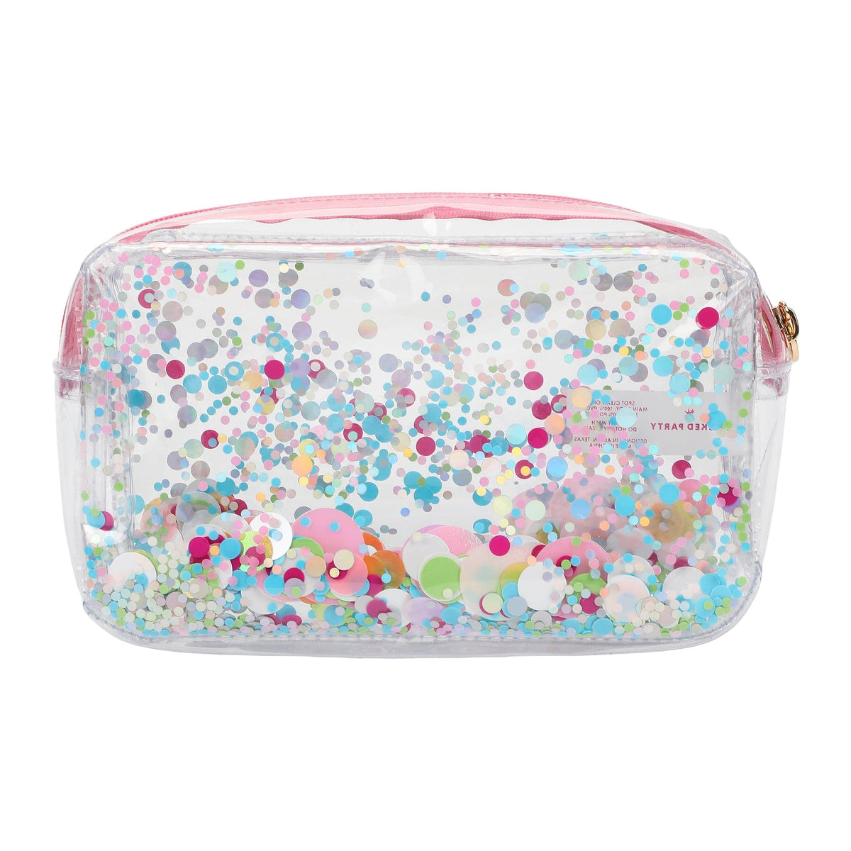 Clear Multicolor Confetti Pouch