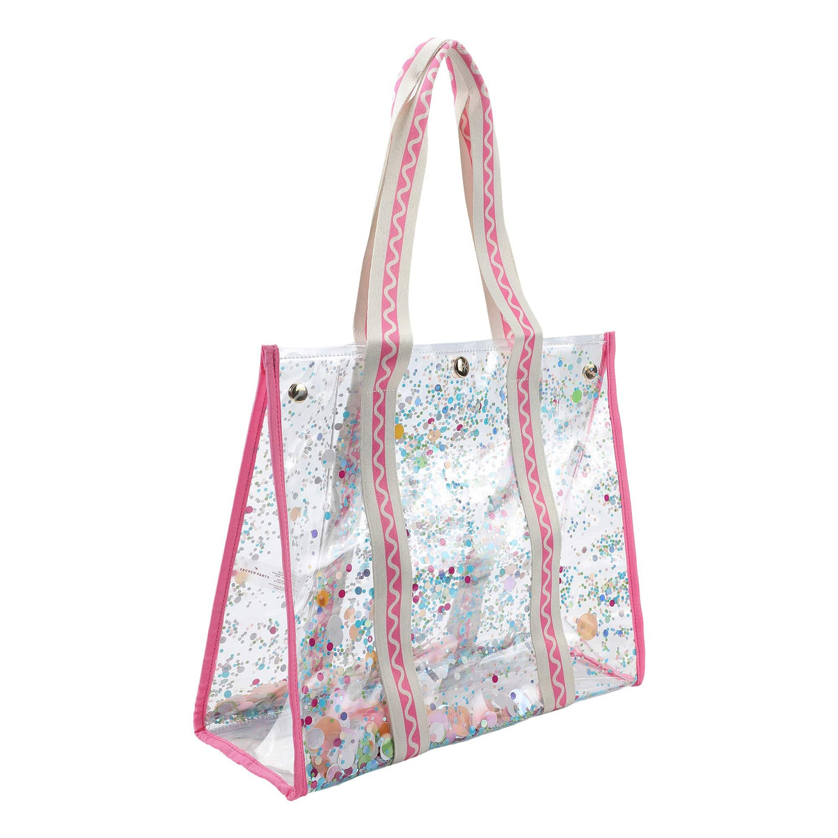 Confetti-filled Clear Vinyl Tote Bag