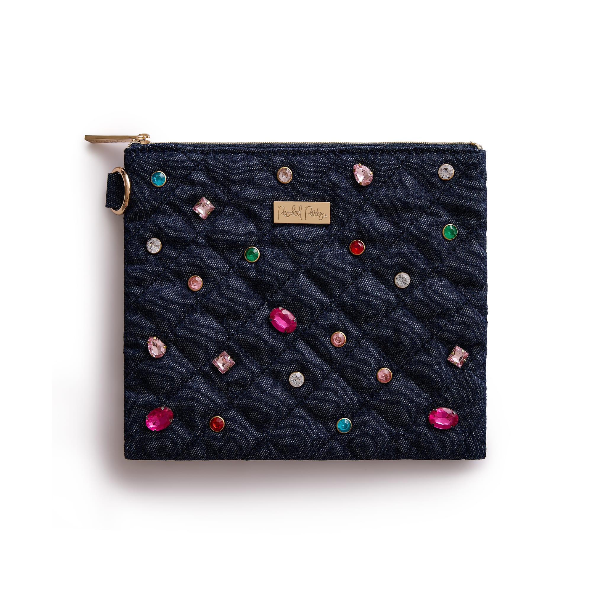 Denim and Gems Everything Pouch