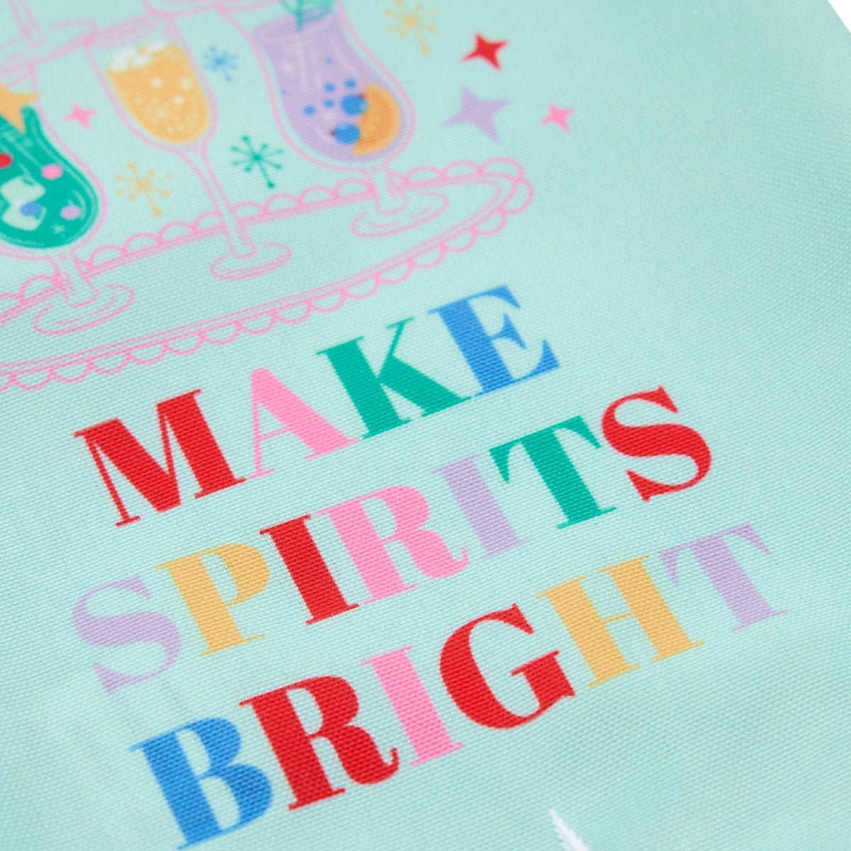 Make Spirits Bright Holiday Cotton Tea Towel