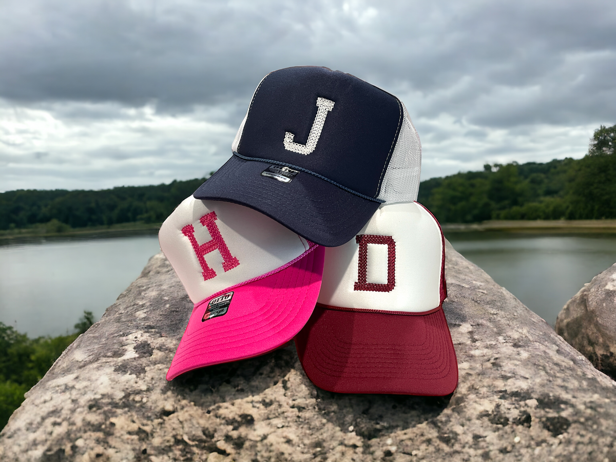 Embroidered Chain Stitch Trucker Hat
