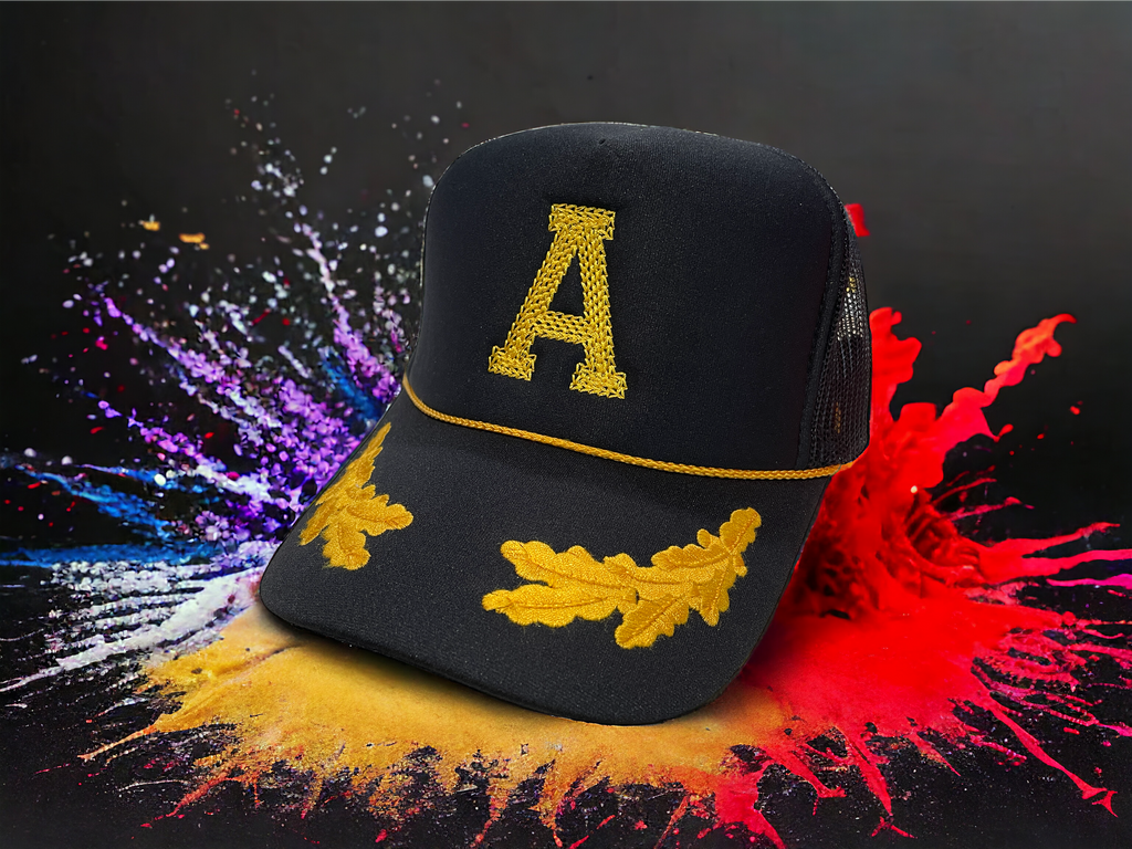 Embroidered Chain Stitch Trucker Hat