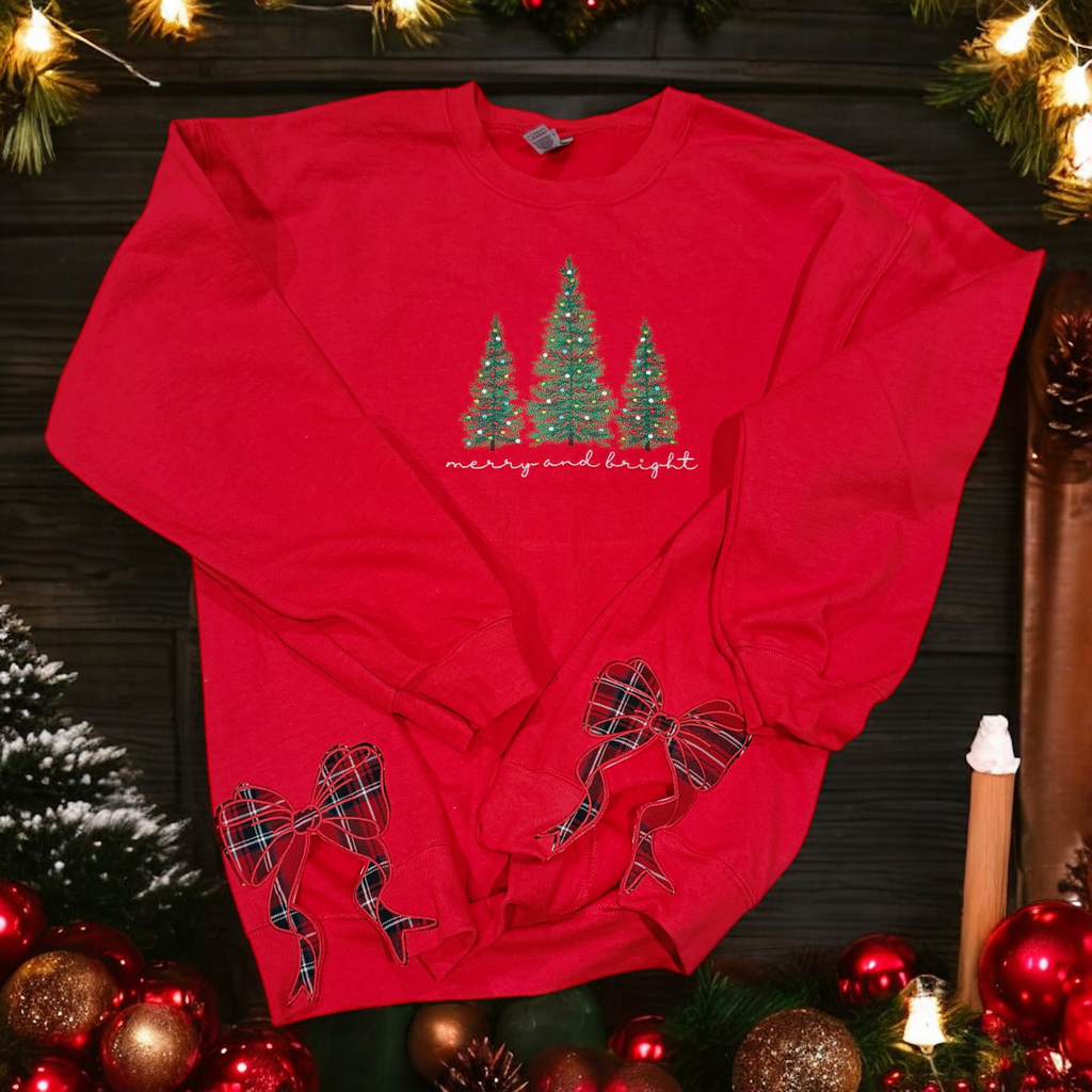 Merry and Bright  - Side Bow Sweatshirt