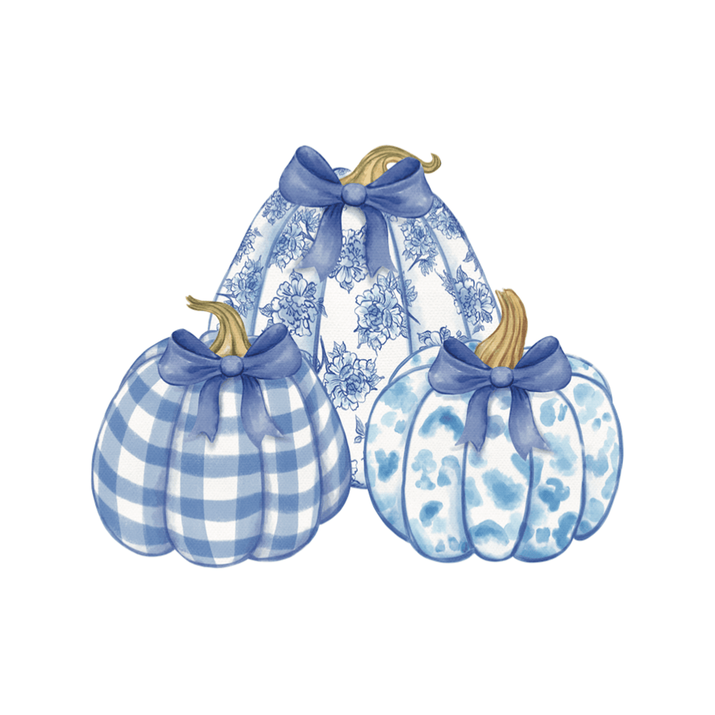 Pumpkin Trio (Blue)- Door Hanger