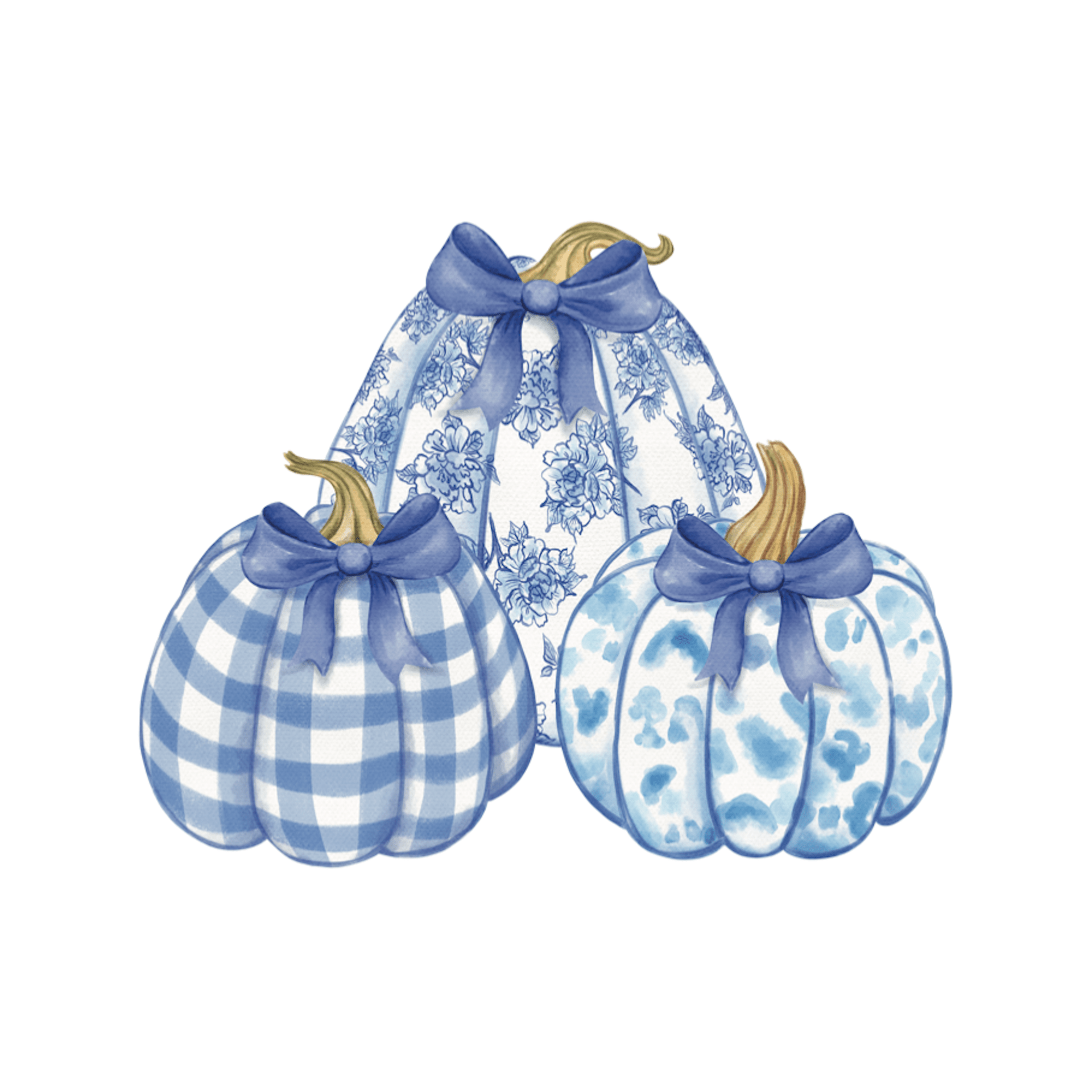 Pumpkin Trio (Blue)- Door Hanger