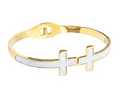 Mother of Pearl Cross Bracelet