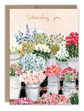 Flower Market Birthday Card