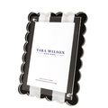 Black & White Stripe Acrylic Scallop Frame