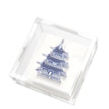 Blue Pagoda Acrylic Cocktail Napkin Holder