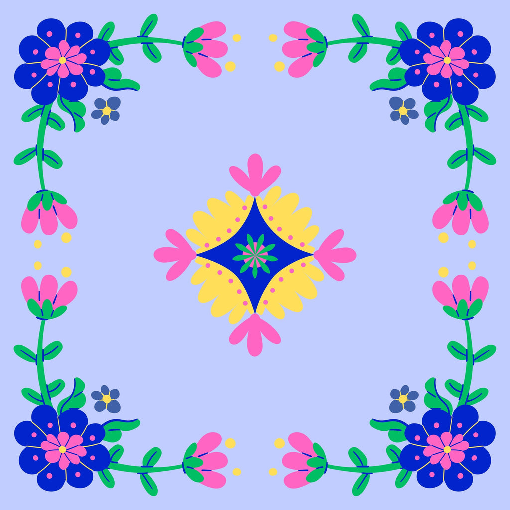 Pink Primary Mahjong Mat Tabletop
