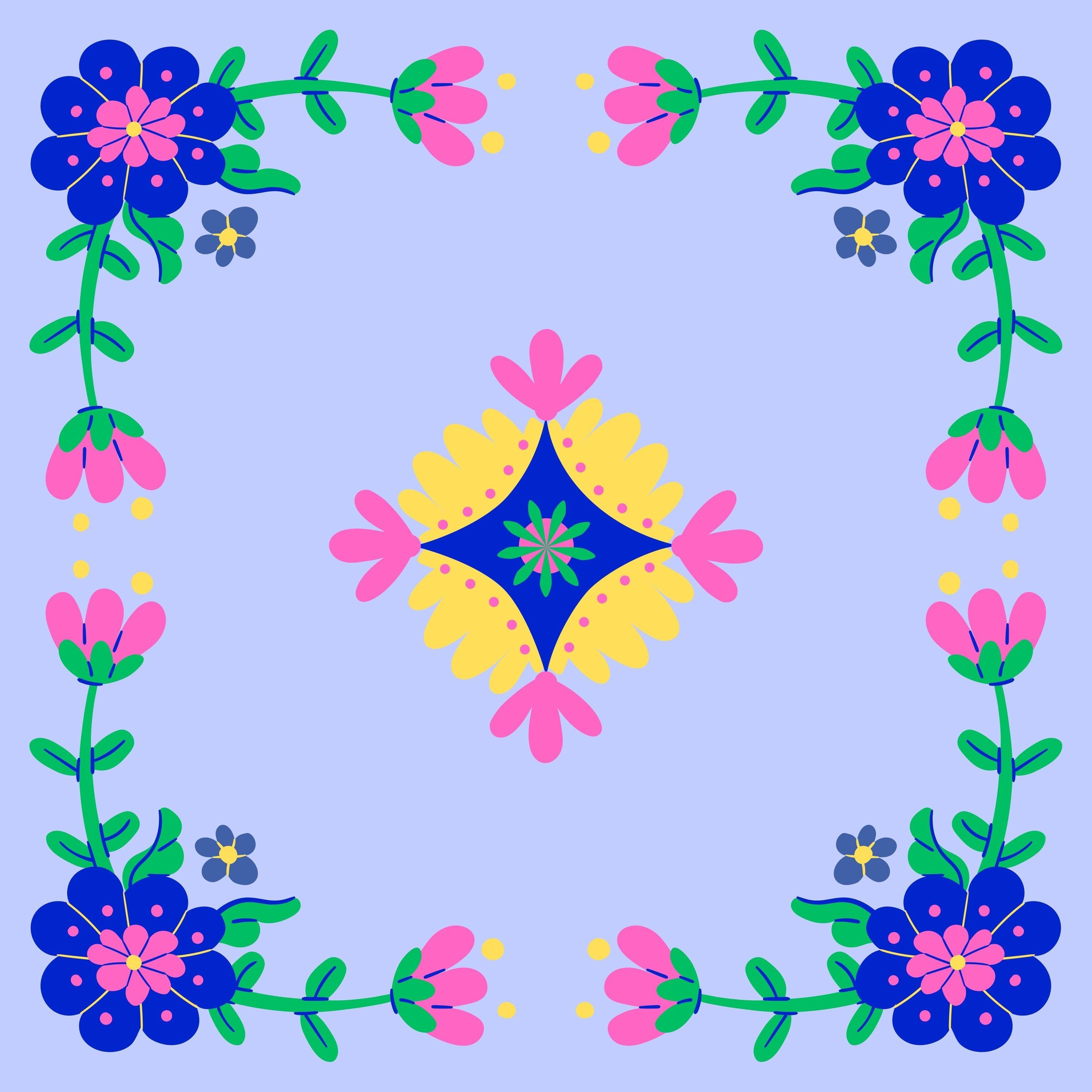 Pink Primary Mahjong Mat Tabletop