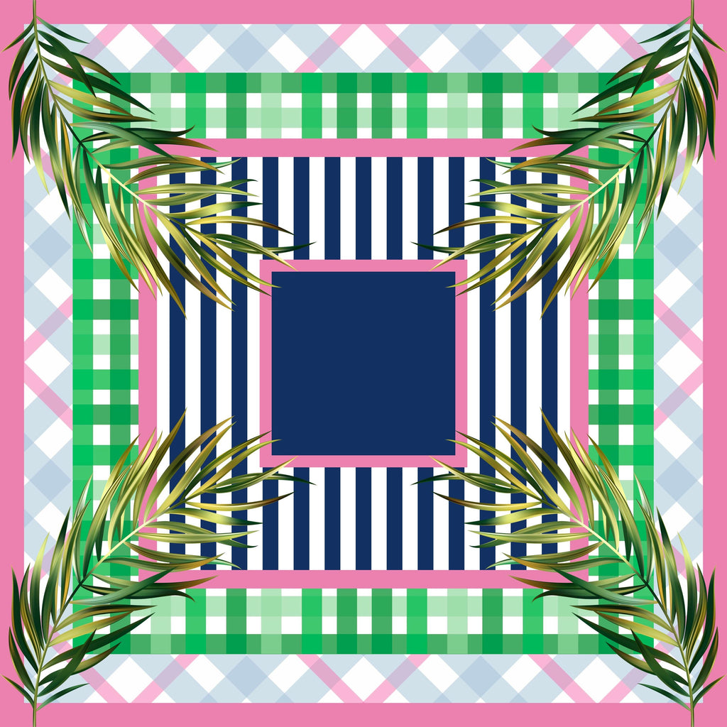 Preppy Palms Mahjong Mat