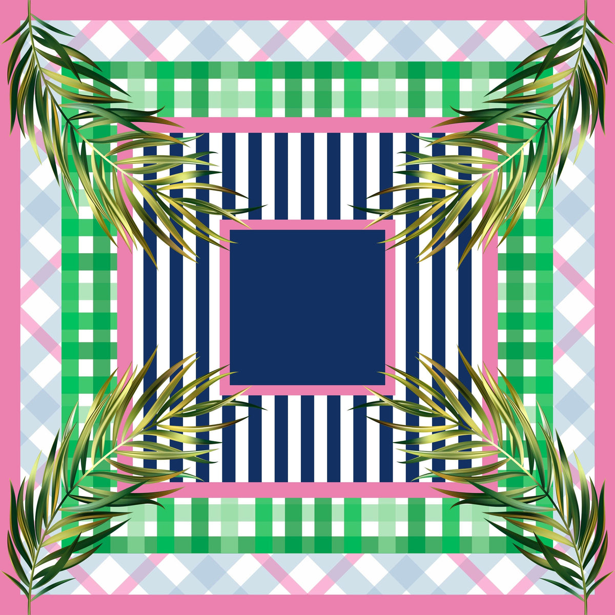 Preppy Palms Mahjong Mat