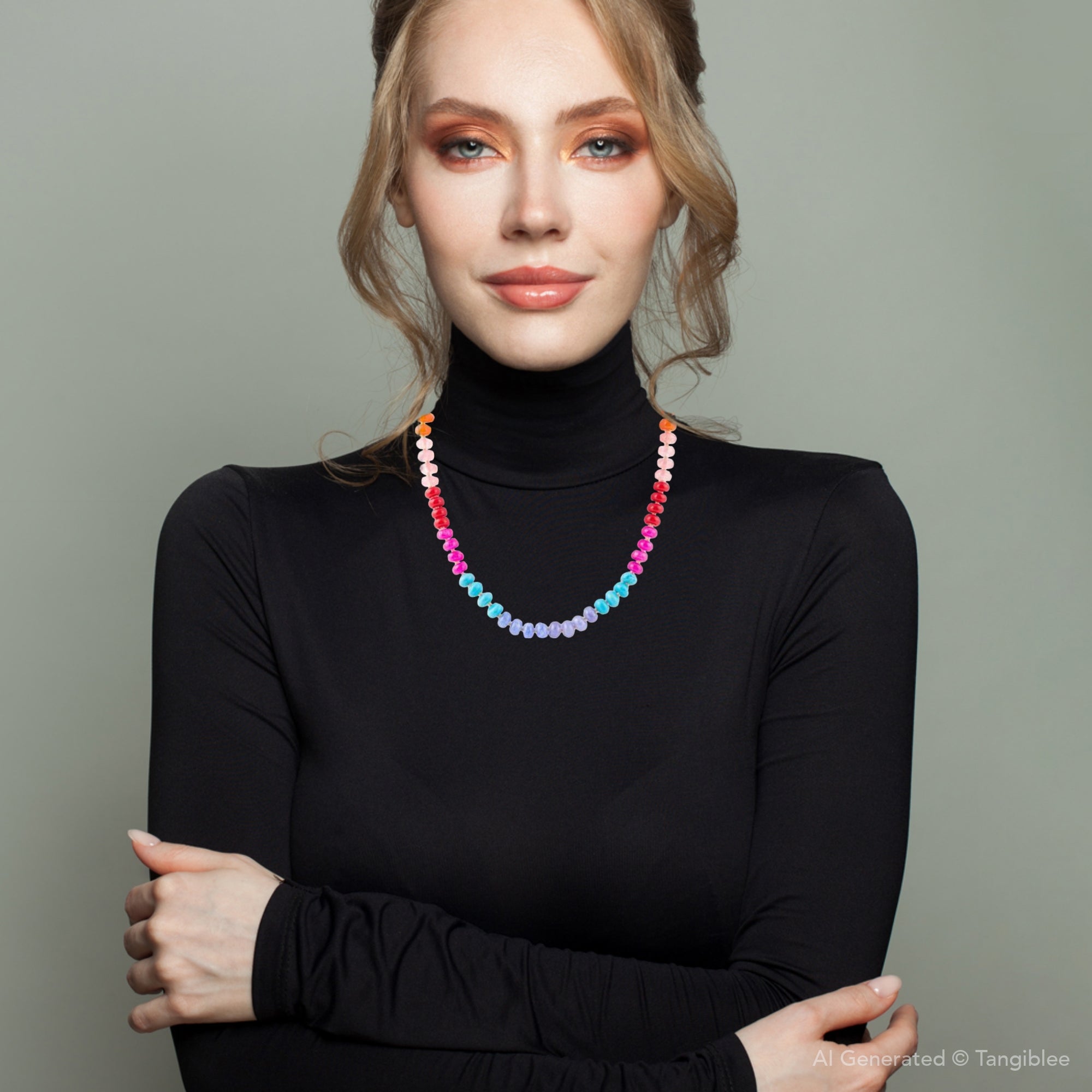 Kaleidoscope Multistone Strand Necklace