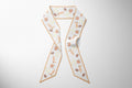 Watercolor Football Silk Twilly Scarf