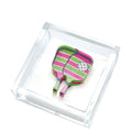 Pink & Green Pickleball Acrylic Cocktail Napkin Holder